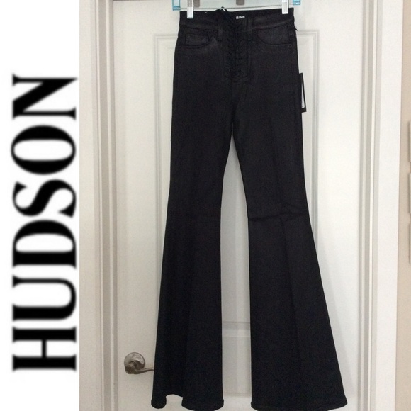 🔥SALE🔥NWT⭐️HP⭐️ Hudson High Waist Lace-Up Flare Jean - Picture 7 of 16